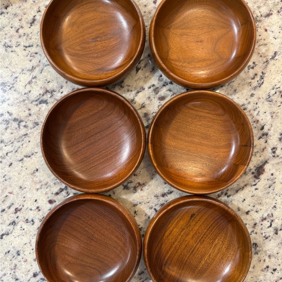 Vintage Wooden Salad Bowl Set - Picture 7 of 16